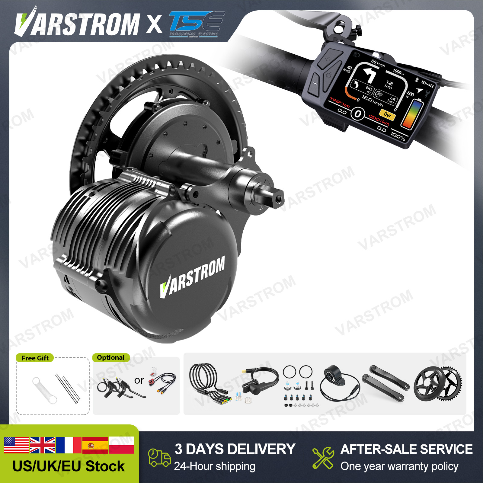 【米国3日以内迅速配送】Tongsheng 500W TSD - Side Hung Mid Drive Motor Kit のレビューと価格